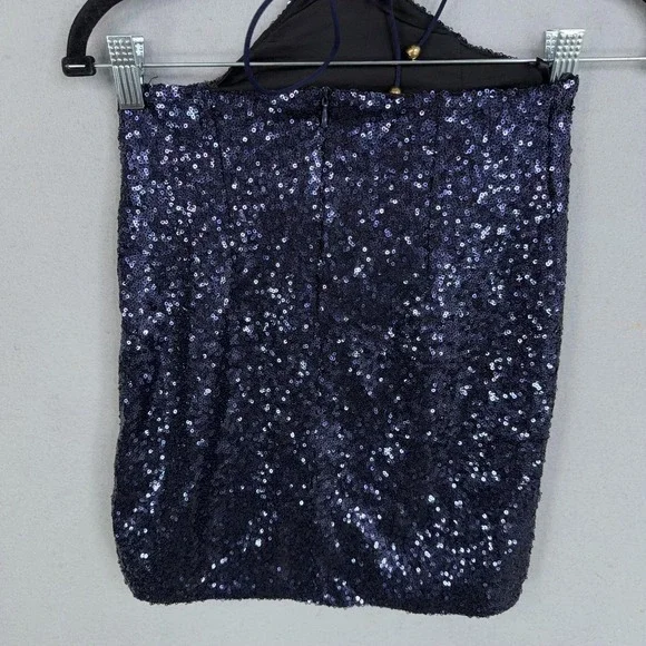HELLO MOLLY Wanna Know How You Feel Sequin Dress Womens XS Navy Party Dressy - Picture 12 of 15